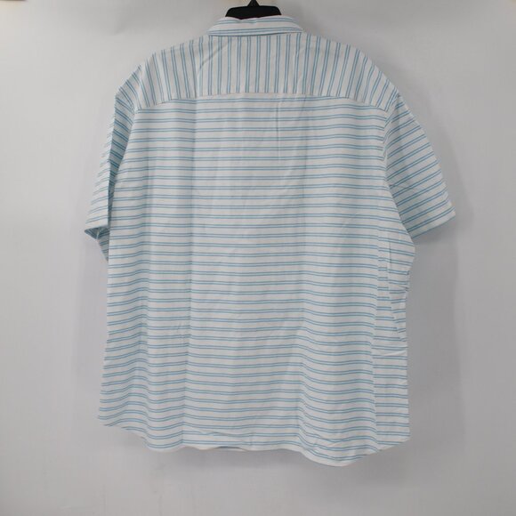 untuckit shirt Mens 3XLC short sleeve button up striped cotton blend stretch - Picture 8 of 13